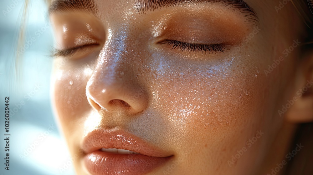 Fototapeta premium a professional cosmetologist or dermatologist in a clinic administers a botox filler injection into a patients facial area as a cosmetic procedure to reduce wrinkles and enhance beauty