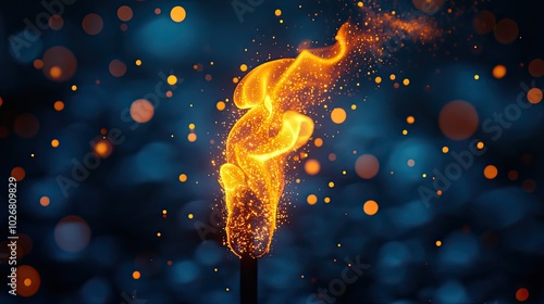 a torch symbolizing the pytorch machine learning library representing innovation and deep learning photo