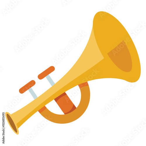 Mellophone vector illustration isolated on a white background photo