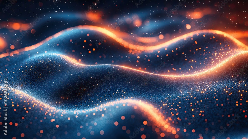 Obraz premium glossy blue and orange 3d blobs representing data points and clusters in scikit learn machine learning visualizations