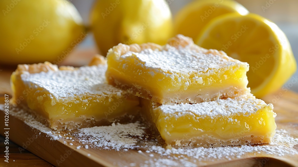 The sweet smell of lemon bars chilling with the sharp scent of freshly cut lemons The sweet smell of lemon bars chilling with the sharp scent of freshly cut lemons
