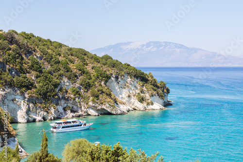 Bay in the mediterranean sea in summer, Zakynthos, Greek Islands, Greece photo