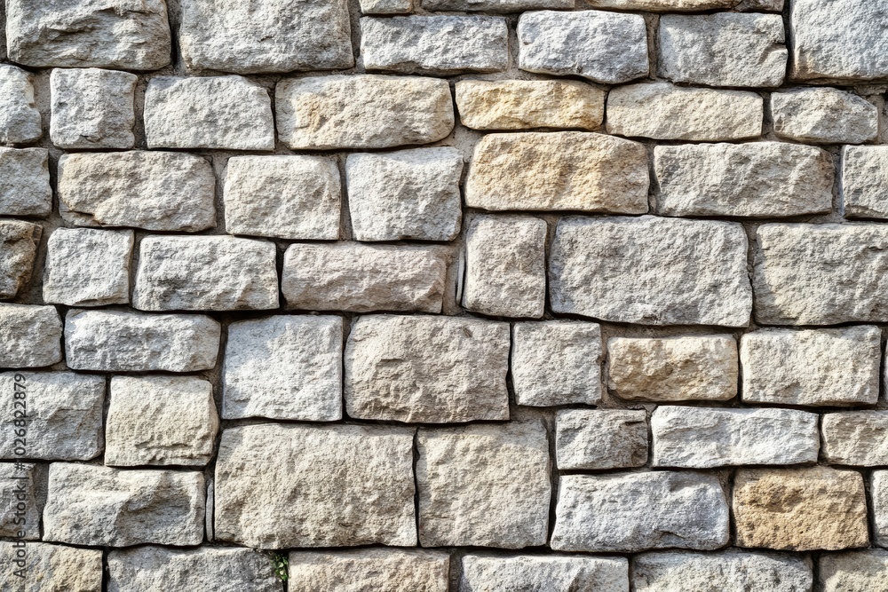 Old stone brick wall from a building wider view - generative ai Old stone brick wall from a building wider view - generative ai