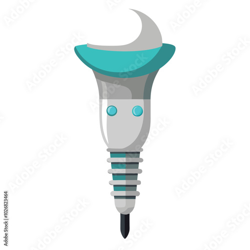 Prosthetic implant vector illustration isolated on a white background