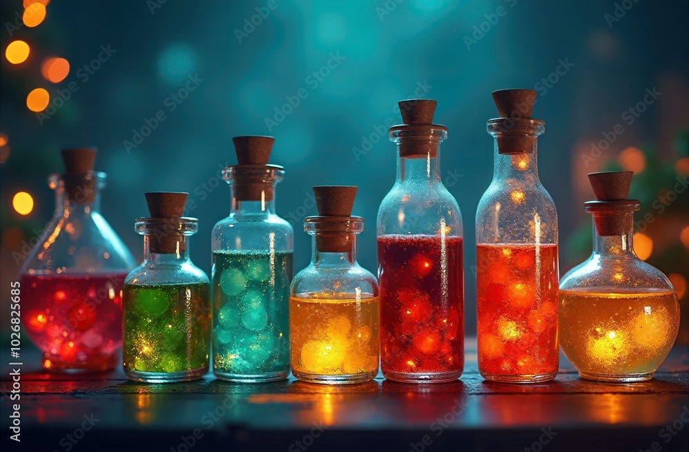  Glowing Potion Bottles