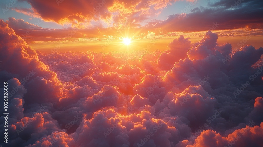 Sunset Sky Above the Clouds Sunset Sky Above the Clouds