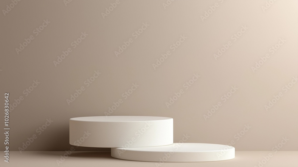 3D Mockup of a Podium Against an Isolated Neutral Background, Ideal for Product Showcases and Presentation Displays 3D Mockup of a Podium Against an Isolated Neutral Background, Ideal for Product Showcases and Presentation Displays