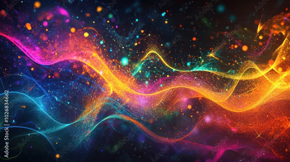 vibrant depiction of colorful magnetic fields interacting in a mesmerizing pattern vibrant depiction of colorful magnetic fields interacting in a mesmerizing pattern