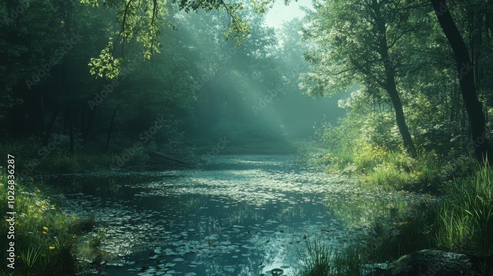 morning in the forest morning in the forest