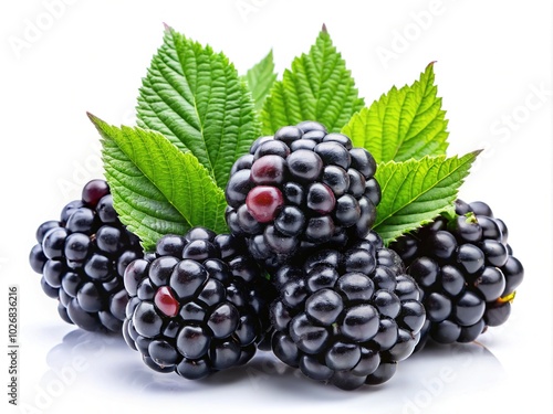 Fresh Blackberries on Transparent Background for Culinary and Health Content