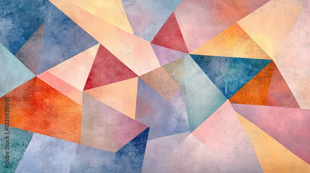 Abstract Geometric Shapes in Soft Colors Abstract Geometric Shapes in Soft Colors