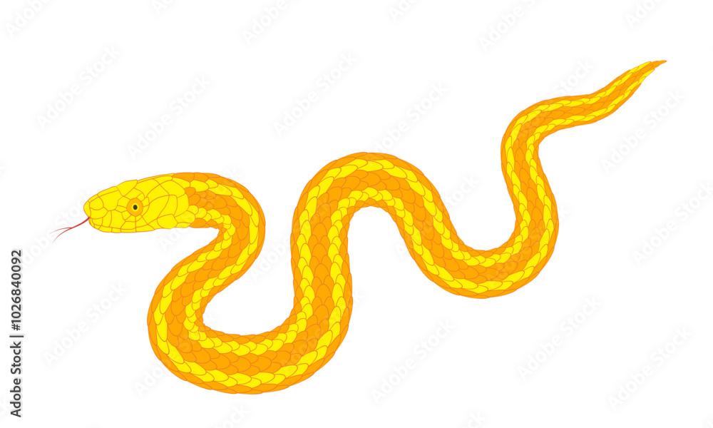 Naklejka premium A simple cartoon snake pattern