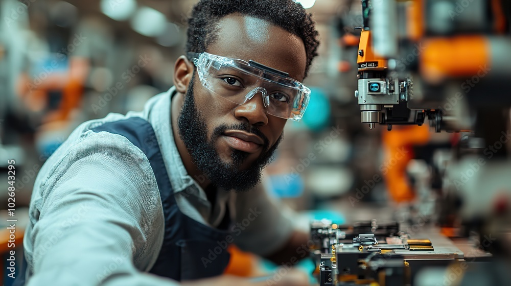 A man working with a prosthetic device, highlighting advancements in assistive technologies.