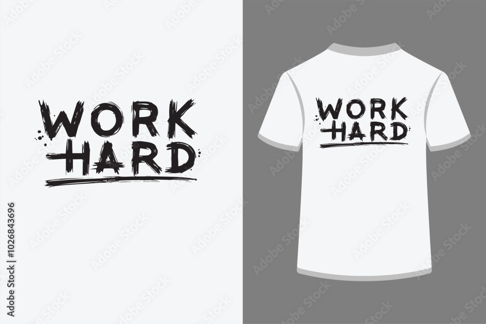 Work hard typrography t shirt design Work hard typrography t shirt design