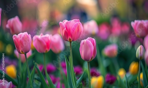 Tulips. Beautiful bouquet of tulips. colorful tulips. tulips in spring.