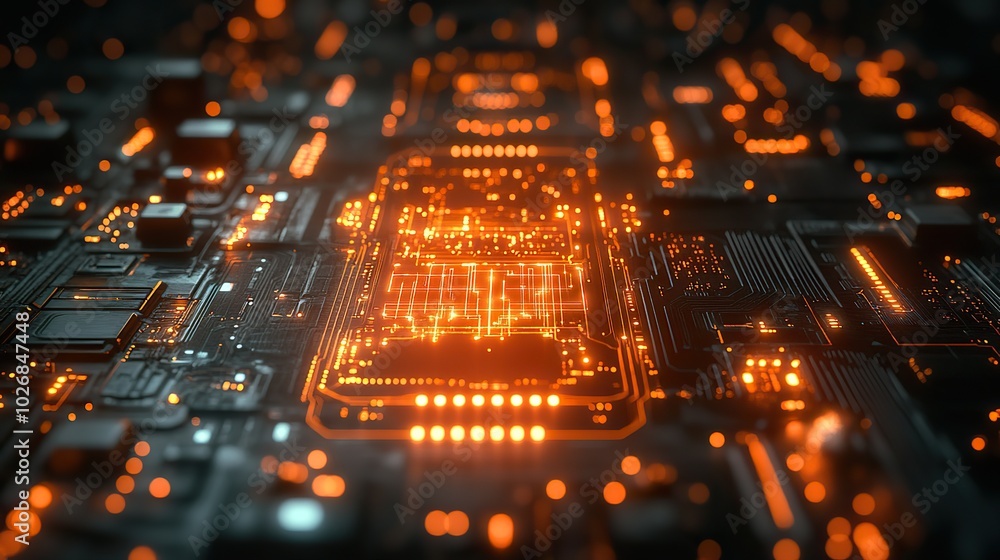 A science fiction backdrop showcases futuristic circuit boards, representing the intricate connections and digital pathways of modern technology. A science fiction backdrop showcases futuristic circuit boards, representing the intricate connections and digital pathways of modern technology.
