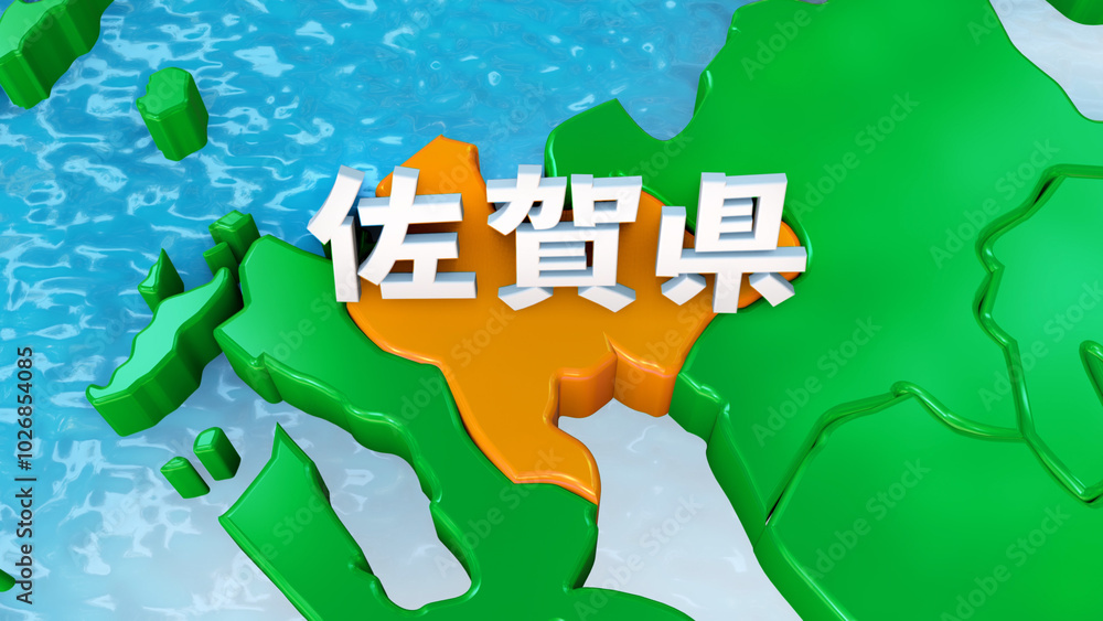 Naklejka premium ポップな日本地図 