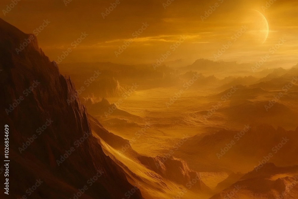 Naklejka premium illustration of a terrestrial planet