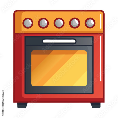 Oven vector illustration isolated on a white background