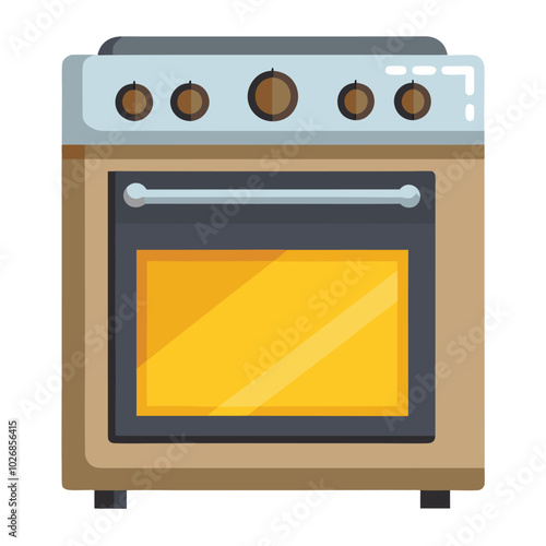 Oven vector illustration isolated on a white background