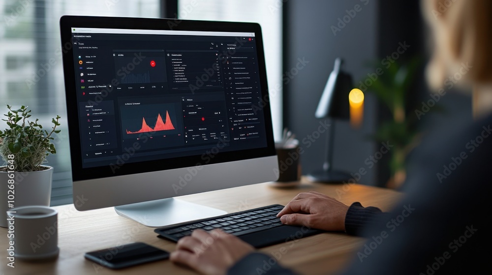 Modern Digital Dashboard Displaying Real-Time Data Analysis Modern Digital Dashboard Displaying Real-Time Data Analysis