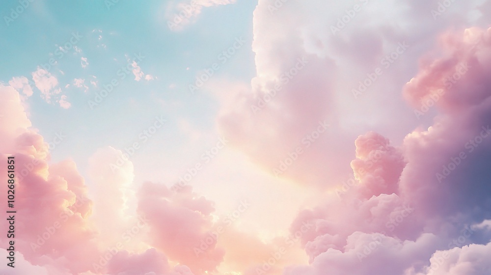 Soft Pastel Clouds in a Tranquil Sky Soft Pastel Clouds in a Tranquil Sky