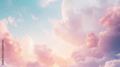 Soft Pastel Clouds in a Tranquil Sky