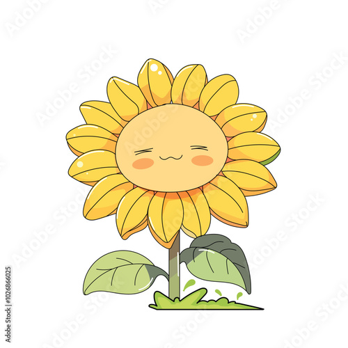 beautiful sunflower illustration design