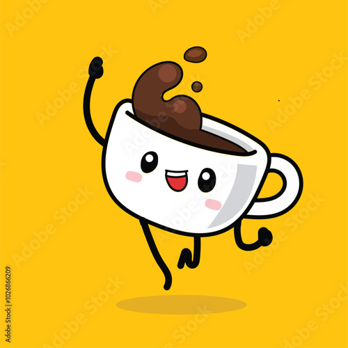 Illustration image of delicious coffee vector design