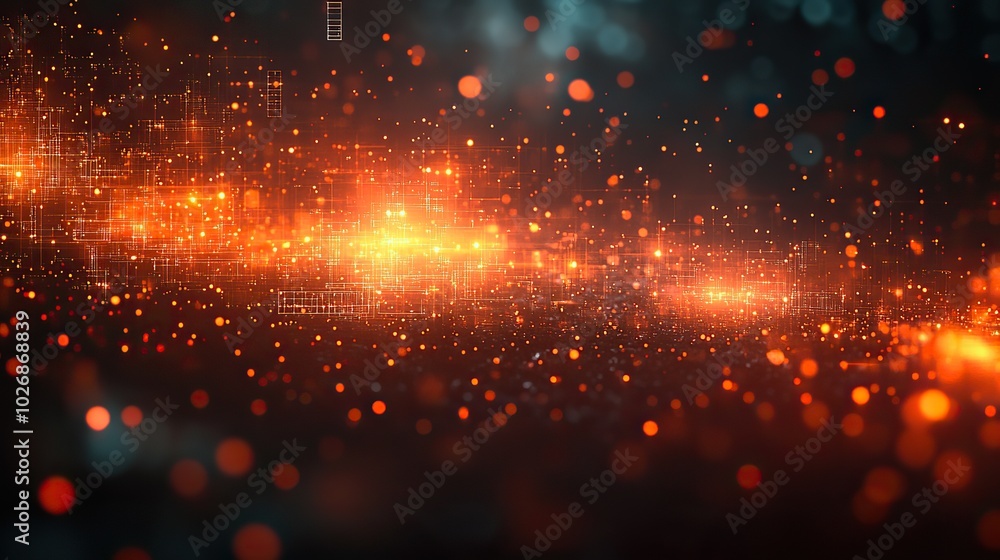 Fototapeta premium Digital elements are artfully combined to create a technology background, perfect for designing presentations that emphasize modern advancements.