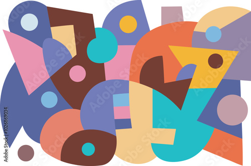 colorful abstract art for wall decoration
