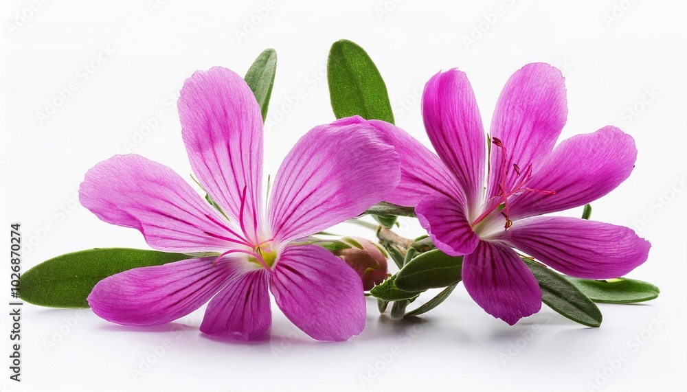 Fototapeta premium Clarkia on white background isolated. Beautiful flower.