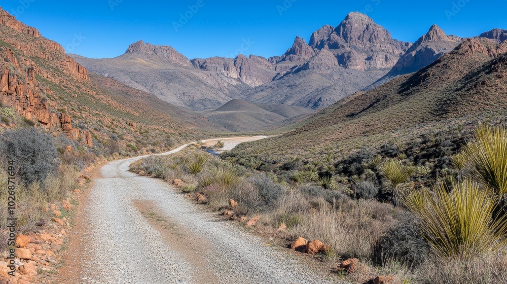 Mountain Road Landscape. Mountain Road Landscape.