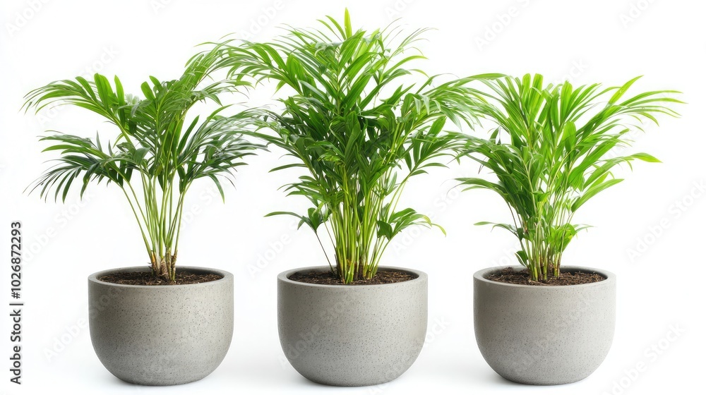 Modern Parlor Palm Plants in Stylish Pots for Tropical Home Decor Generative AI Modern Parlor Palm Plants in Stylish Pots for Tropical Home Decor Generative AI