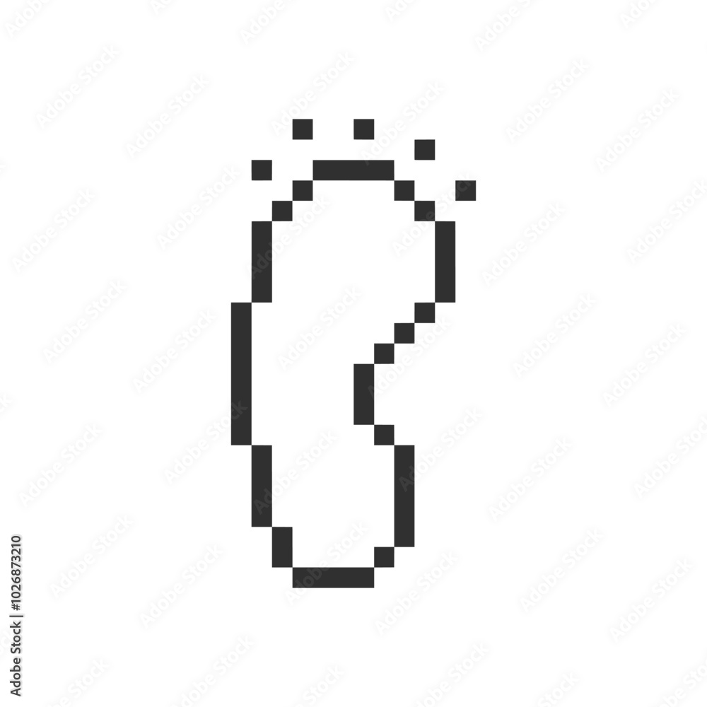 Fototapeta premium human foot element pixel art