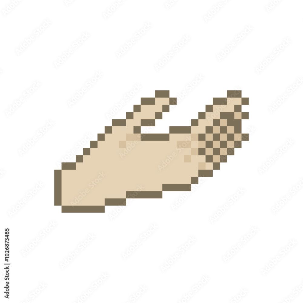 Fototapeta premium human cute hand pixel art