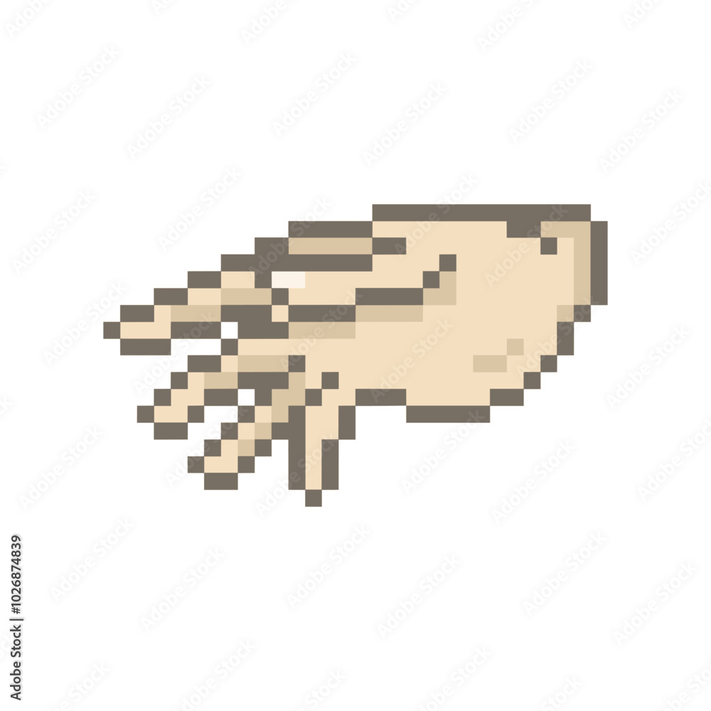 Fototapeta premium human cute hand pixel art