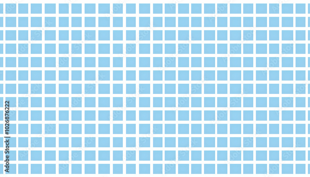 Fototapeta premium Blue square pattern background handmade prints on digital art concept, Generative AI.