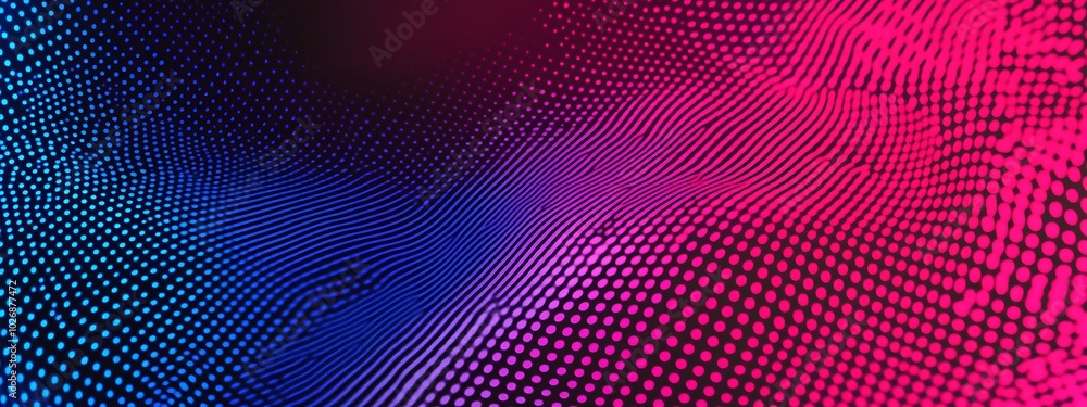 Abstract blue and pink dotted background with wavy pattern. Abstract blue and pink dotted background with wavy pattern.