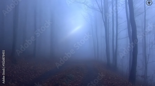 Misty Forest Path.