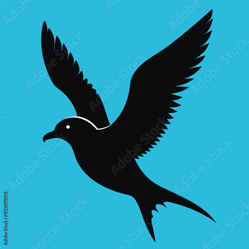 Solid color skua animal vector design