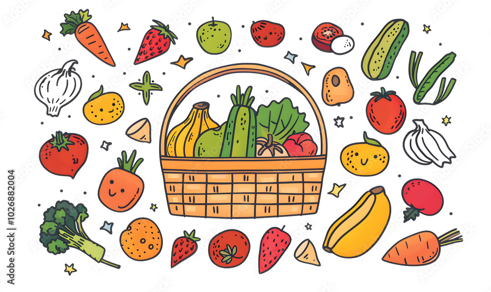vegetable and fruits photo or illustrator on white background vegetable and fruits photo or illustrator on white background