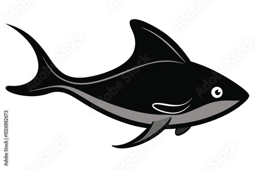 Solid color Skate Fish animal vector design