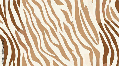 zebra print seamless patchwork pattern in beige camel and white paint. fashion trendy background for fabric design wallpaper