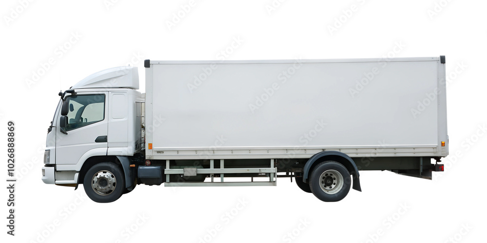 White Truck isolated on transparent background. PNG White Truck isolated on transparent background. PNG