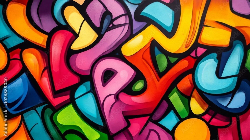 Vibrant Abstract Graffiti Art in Bold Colors Vibrant Abstract Graffiti Art in Bold Colors