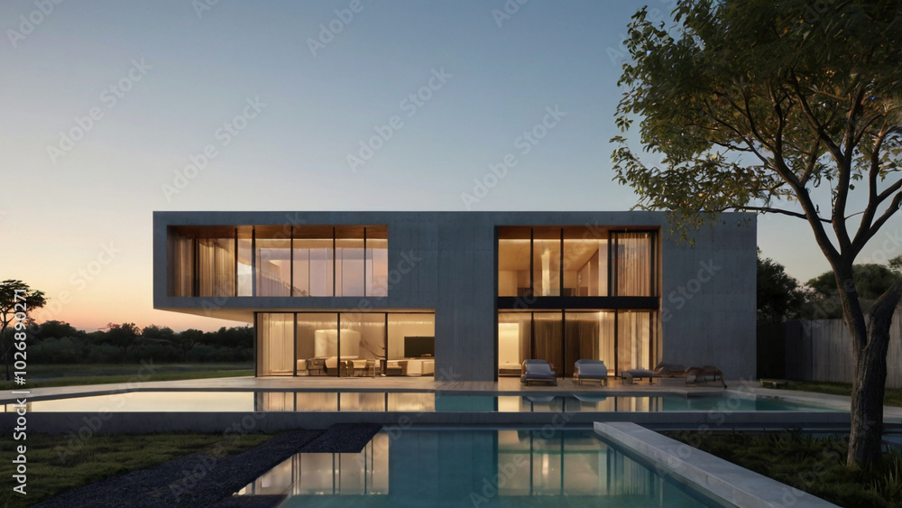 Modern Luxury Villa with Elegant Design and Stunning Exterior Modern Luxury Villa with Elegant Design and Stunning Exterior