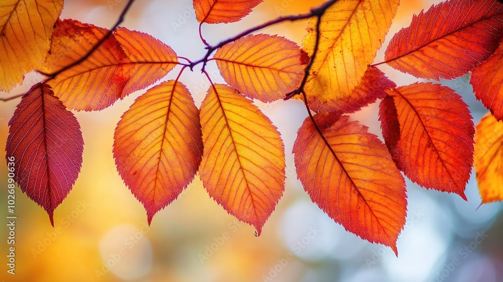 Vibrant Autumn Leaves with Warm Colorful Hues Vibrant Autumn Leaves with Warm Colorful Hues