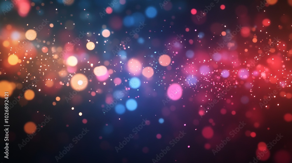 Colorful Sparkling Bokeh Lights on Dark Background Colorful Sparkling Bokeh Lights on Dark Background
