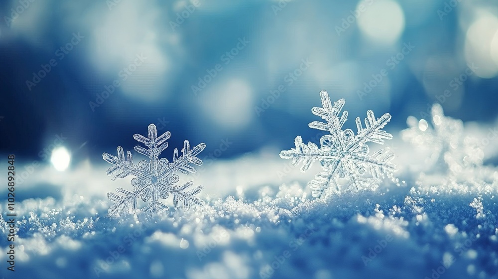 Enchanting Snowflakes in Icy Wonderland Enchanting Snowflakes in Icy Wonderland